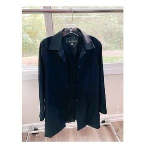 Weatherproof Button Front Rain Coat Black Fall Winter